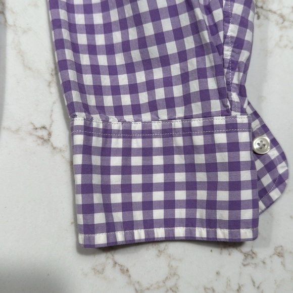 J Crew Purple Gingham Button Down - Large - Picture 4 of 4